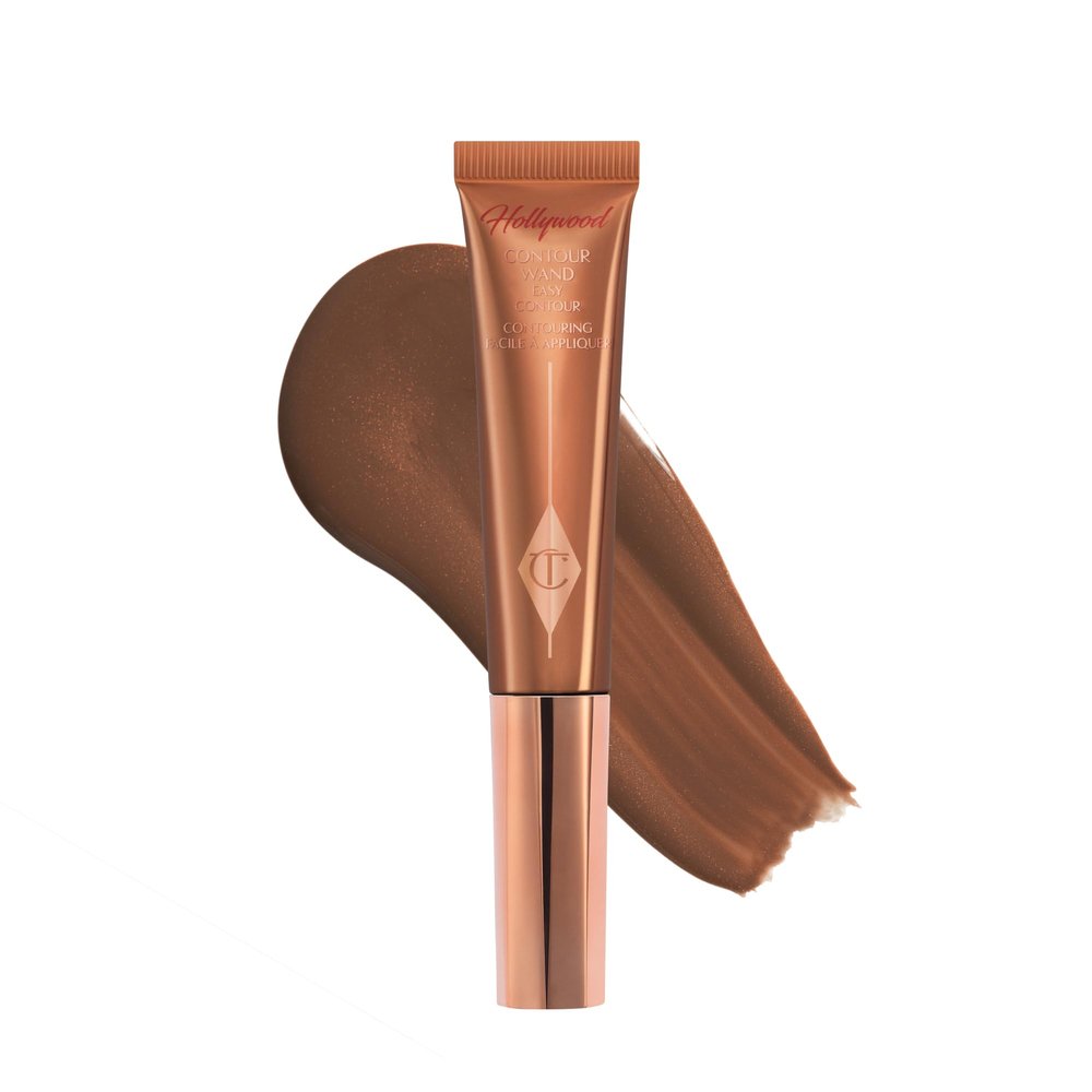 Charlotte Tilbury Hollywood Liquid Contour Wand - Easy-to-Use Contour Stick & Liquid Bronzer for Sculpting & Shaping - Leaves a Natural-Looking Sculpted Finish - Medium/Deep