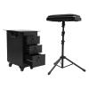 3-Drawer Rolling Makeup Train Case w/Tripod, Heavy-Duty Cosmetology Case on Wheels with Combination Lock, Professional Cosmetic Organizer (Acrylic) view 1