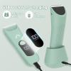 Bikini Trimmer for Women, Painless Pubic Hair Trimmer for Armpit Leg Arm Body Private Area,Rechargeable Womens Electric Razors Shaver LED Light Ceramic Blade IPX7 Waterproof Wet/Dry LCD Display,Green view 3