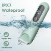 Bikini Trimmer for Women, Painless Pubic Hair Trimmer for Armpit Leg Arm Body Private Area,Rechargeable Womens Electric Razors Shaver LED Light Ceramic Blade IPX7 Waterproof Wet/Dry LCD Display,Green view 4
