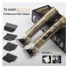 FFGHUI Vintage T9 Hair Cutting Machine Men's Electric Shaver Rechargeable Hair Trimmer Beard Clipper Barber Hair(Metal Man) view 2