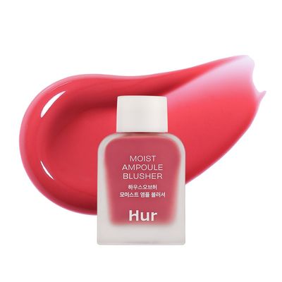 House of Hur Moist Ampoule Blusher with 50% Moisture Essence | Hydrating & Long-Lasting Blush | 0.33 fl. oz. (9 Shades) - Deep Plum