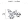 AVYRING Ear Piercing Gun Kit - 2 Pcs Silver Self Ear Piercing Kit with Earring Stud Hypoallergenic Steel Tools at Home 20g Flat Back Earrings view 3