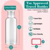 100 Pack Empty 3.4 oz Travel Bottles Tsa Approved Leakproof Plastic Squeezable Small Bottles for Toiletries Liquids Travel Essentials with Black Flip Cap view 2