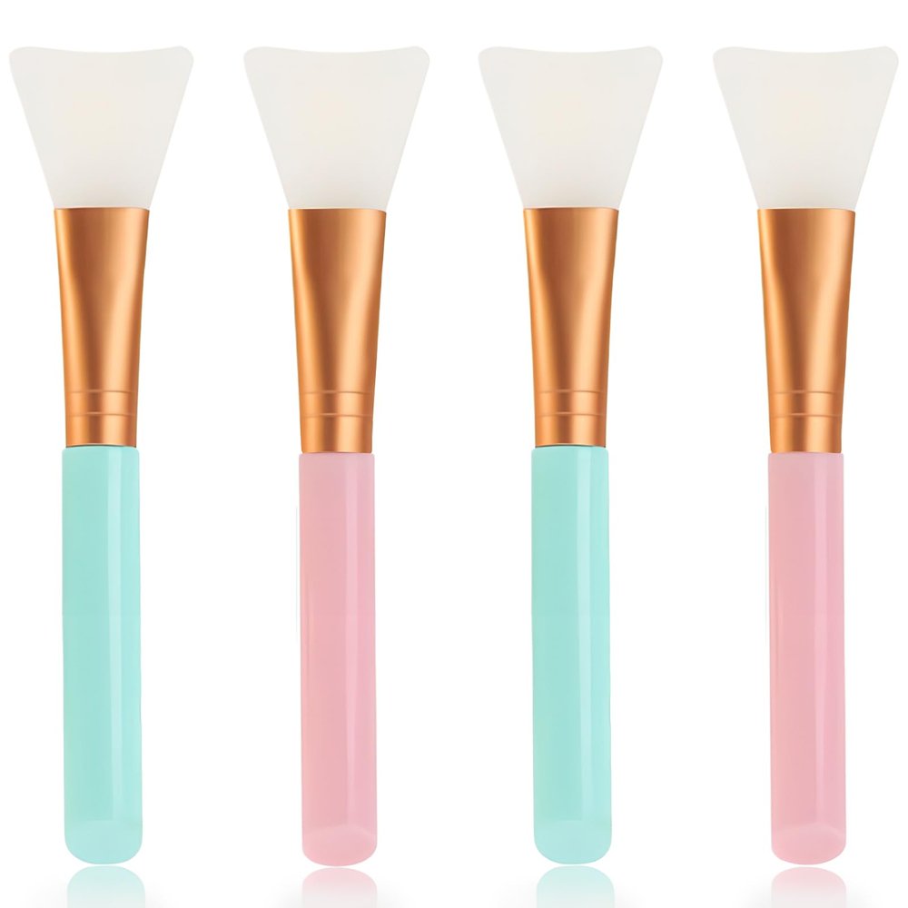 4-Piece Soft Silicone Face Mask Brushes  Ideal for Mud Masks, Skincare, Body Lotion & Butter