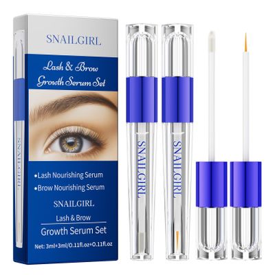 Natural Thickening and Lengthening Eyelash and Eyebrow Growth Set - Eyelash + Eyebrow Intensive Growth Essence - Enhances the Density of Eyelashes and Eyebrows