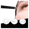 Black Eyebrow Tweezers Stainless Steel Slant Tip Hair Removal Makeup Tool view 3