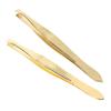 2Pcs Stainless Steel Precision Eyebrow Tweezers for Brow Grooming view 1