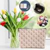 4pcs Pink Vintage Roses Floral Makeup Bag, Pink Coquette Roses Flower Cosmetic Bag Rose Gifts for Women Female Girls Sister BFF Nature Lover, Travel Zipper Pouch Christmas Thanksgiving Birthday Gifts view 3