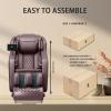 2025 Massage Chair Full Body, Zero Gravity SL-Track Massage Chair with Auto Modes, Airbag Massage, 8 Fix Point Rollers, Foot Massage, Heating, Touch Screen Controller,for Home Office (Brown White) view 2