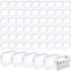 Cunno 60 Pcs Clear Toiletry Bag TSA Approved Cosmetic Bag Bulk Makeup Bag Travel Carry Airport Airline Compliant Bag for Women Men Summer Vacation Salon Mother Gift(White) view 1