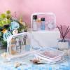 Cunno 60 Pcs Clear Toiletry Bag TSA Approved Cosmetic Bag Bulk Makeup Bag Travel Carry Airport Airline Compliant Bag for Women Men Summer Vacation Salon Mother Gift(White) view 2