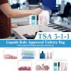 Cunno 60 Pcs Clear Toiletry Bag TSA Approved Cosmetic Bag Bulk Makeup Bag Travel Carry Airport Airline Compliant Bag for Women Men Summer Vacation Salon Mother Gift(White) view 4