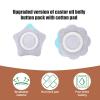 60pcs Castor Oil Belly Button Patch, Self-Adhesive Belly Button Cover Navel Patches Sticker Highly Absorbent Disposable Bandage Tape Leak-Proof Castor Oil Pack Wrap Pads (Star+Flower) view 3