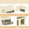 Anylady Makeup Organizer with Drawers, Skincare Organizer (Large Size Thick), Storage Box Cosmetic Display Cases, Make up Organizers for Vanity, Dresser, Desk, Kitchen, Countertop (cream) view 4