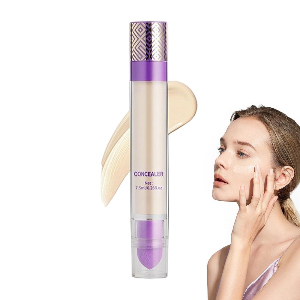 Blemish Concealer Stick - Pimple Concealing Rod, Scar Disguising Pen | Dark spat Minimizing Applicator, Redness Neutralizing Marker, Under Eye Shadow Blending Stick, Travel Size Skin Cover Concealer