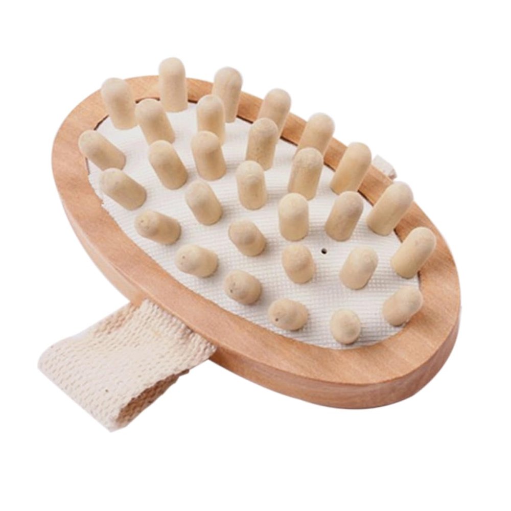 AUTSUPPL Shower Scrubber for Body Massage Tools Wooden Bath Brush Scalp Massager Shampoo Brush for Exfoliating