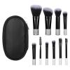 10 Pcs Mini Travel Makeup Brush Set With Pouch Black Portable Travel Size Makeup Brushes Professional Cosmetic Brush Travel Essentials kits for Brush Blush Powder Eye Shadow Women Girls view 1