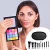 10 Pcs Mini Travel Makeup Brush Set With Pouch Black Portable Travel Size Makeup Brushes Professional Cosmetic Brush Travel Essentials kits for Brush Blush Powder Eye Shadow Women Girls view 4