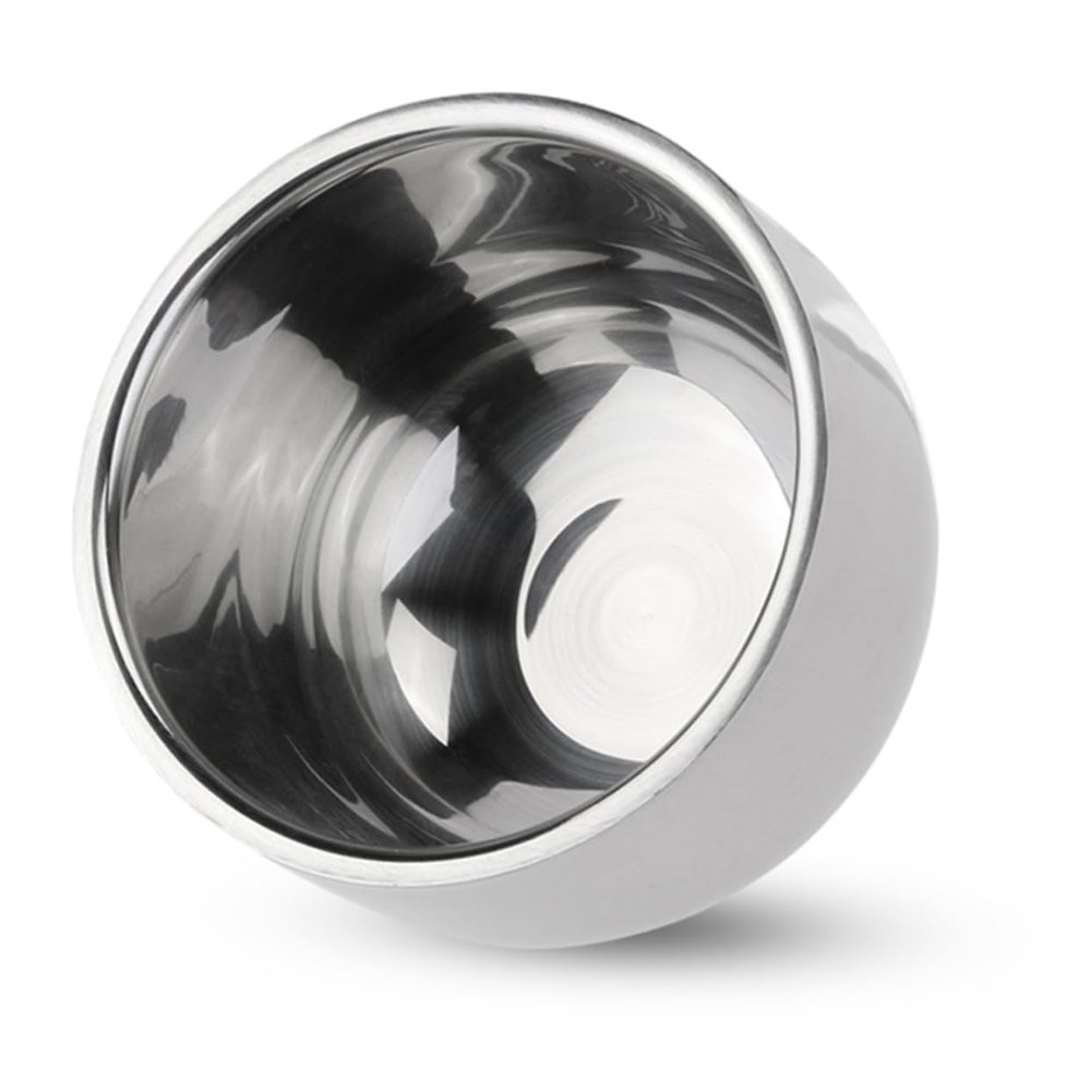 IWOWHERO Stainless Steel Shaving Bowl Bubbling Razor Bowl Shaving Soap Cup Men's Care Practical Design Home Use