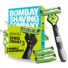 Bom,bay Shaving Company Sensi Smart 3 Value Pack (Handle + 3 Blades Cartridge) | Shaving Razor for Men | Aloe Gel and Argan Oil Lubra Strip with Pivot Head view 1
