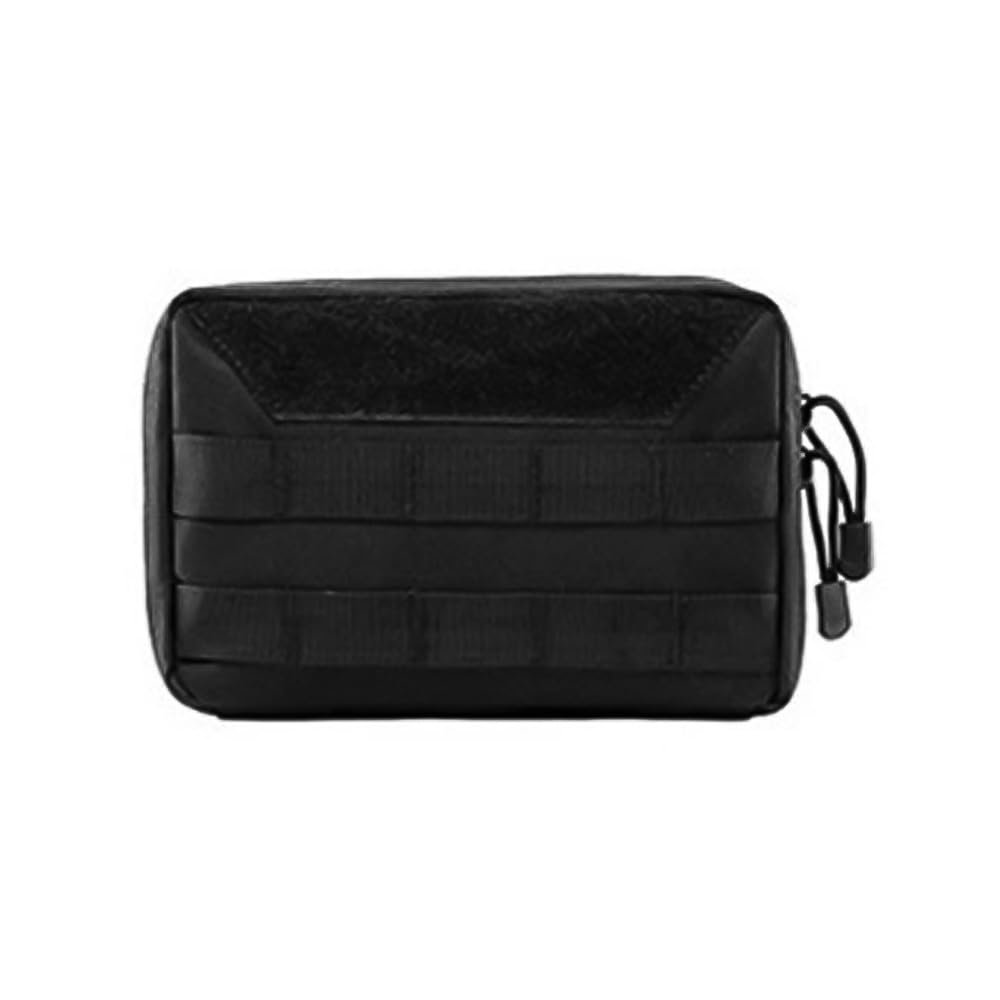 1 Pcs Tactical Toiletry Bag for Men Black Travel Organizer with Large Capacity for Military Camping Outdoor Bathroom Shaving Bag Compartments Heavy-Duty Polyester Water-Resistant Compact Portable