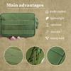 1 Pcs Tactical Toiletry Bag for Men Olive Drab Travel Organizer with Large Capacity for Military Camping Outdoor Bathroom Shaving Bag Compartments Heavy-Duty Polyester Water-Resistant Compact Portable view 3