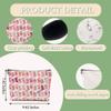 4pcs Pink Preppy Cowboy Boots Cosmetic Bags for Women Western Makeup Bag view 3