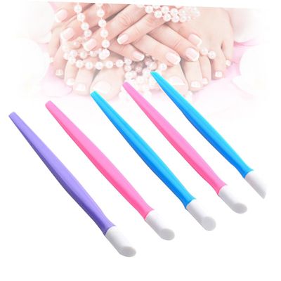 BIUDECO 10pcs Professional Nail Cuticle Dual Tips Manicure Tools Dead Skin Remover Nail Art Tool Random Color