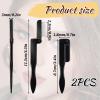 2Pcs Folding Eyelash Comb Stainless Eyelash Separator Teeth Eye Lash Separator Combs Eyelashs Makeup Brush Tool for Lash Eyelashes Eyebrow Beauty Tools(Black) view 2