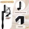 2Pcs Folding Eyelash Comb Stainless Eyelash Separator Teeth Eye Lash Separator Combs Eyelashs Makeup Brush Tool for Lash Eyelashes Eyebrow Beauty Tools(Black) view 3