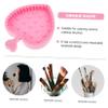 SOESFOUFU Makeup Brush Cleaner Mat Silicone Cleaning Cushion for Makeup Brushes Foldable Design for Easy Use and Home Use view 2
