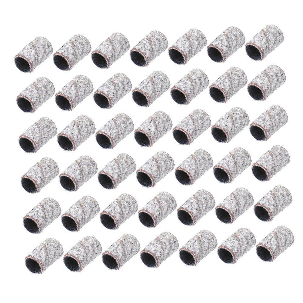 White Bands for Drill Sanding 100Pcs Corundum Nail Manicure