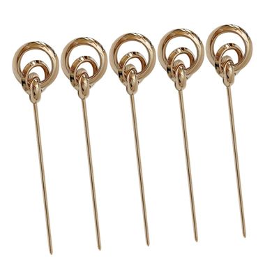 Healvian 5pcs Fashionable Metal Hair Stick Women Hairpin Fork Stylish Ponytail Holder for Bun Decorations