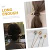 Healvian 5pcs Fashionable Metal Hair Stick Women Hairpin Fork Stylish Ponytail Holder for Bun Decorations view 2