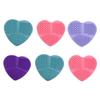 Baluue 6pcs Silicone Makeup Brush Cleaning Mat Multi-functional Portable Cleansing Cushion for Easy Tool Maintenance Mixed Colors view 1
