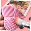Baluue 6pcs Silicone Makeup Brush Cleaning Mat Multi-functional Portable Cleansing Cushion for Easy Tool Maintenance Mixed Colors view 3