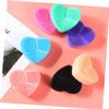 Baluue 6pcs Silicone Makeup Brush Cleaning Mat Multi-functional Portable Cleansing Cushion for Easy Tool Maintenance Mixed Colors view 4