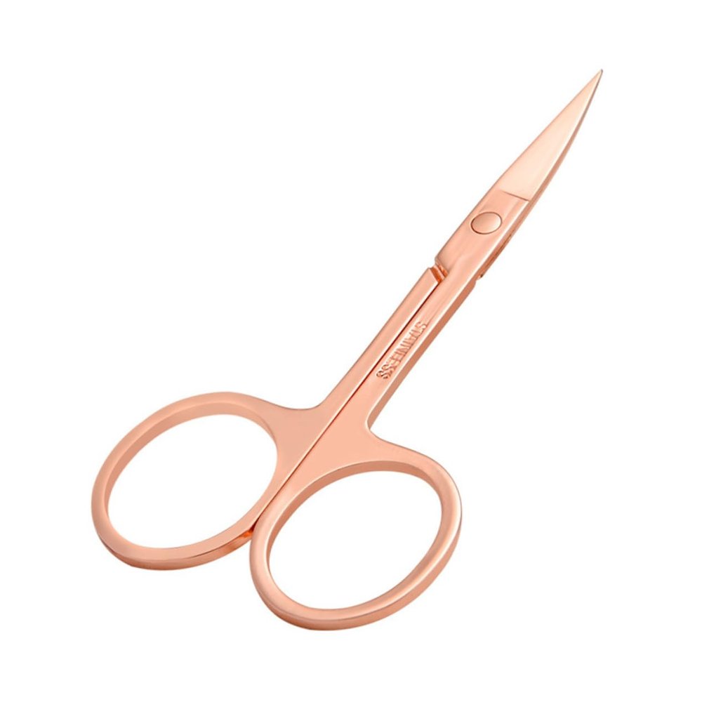 Ipetboom 4pcs Stainless Steel Nose Hair Trimmer Portable Eyebrow Scissors for Ingrown Hair and Brow Maintenance