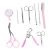 ELAYARD 10-Piece Eyebrow Grooming Kit for Women Eyebrow Razors Scissors and Eyelash Curler Set and Trimming view 1