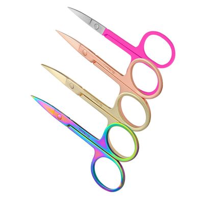 BIUDECO 4pcs Stainless Steel Nose Hair Trimmer Facial Hair Scissors Eyebrow Tweezer Kit