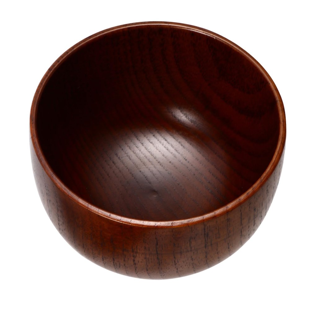 HAKIDZEL Natural Wooden Shaving Soap Bowl Shaving Mug Container Beard Care Present Men