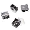 DECOMELODY 4pcs Dual Pencil Sharpener for Makeup Pencils Compact Lightweight Cosmetic Tool Efficient Convenient for Travel Black view 1