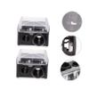 DECOMELODY 4pcs Dual Pencil Sharpener for Makeup Pencils Compact Lightweight Cosmetic Tool Efficient Convenient for Travel Black view 4