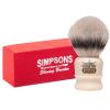 Simpsons Shaving Brush Chubby 3 CH3 Platinum Fibre - Faux Ivory Handle - Premium Wet Shave Tool for Rich Lather - Extra Soft & Dense - Luxury Shaving Brush for Smooth, Comfortable Grooming view 1