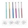 Baluue 6pcs Eyelash Curl Comb Rhinestone Handle Makeup Tools for Mascara Separation Family Daily Use view 3