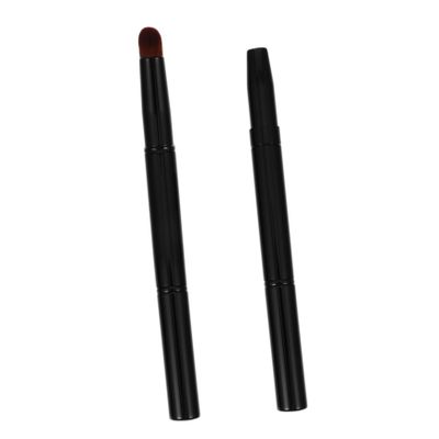 HAKIDZEL 2pcs Dual-ended Angled Eyebrow Brush Professional Makeup Tool for Eyebrow Shaping and Blending Portable Fine Synthetic Hair Applicator with Cover