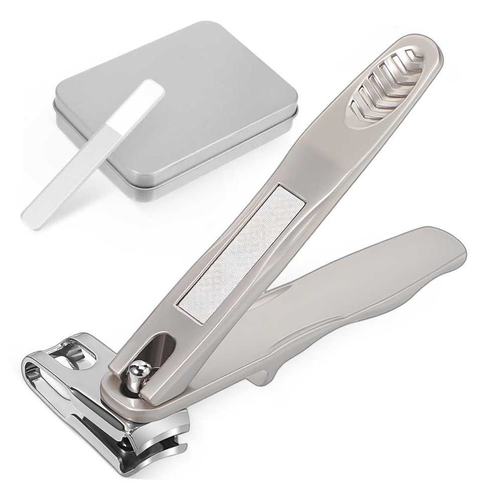 FOMIYES 1set Rotating Nail Clipper Handle Ergonomic Fingernail Trimmer and Toenail Clippers Comfortable Grip for Quick Trimming Includes Nail File for Polished Look