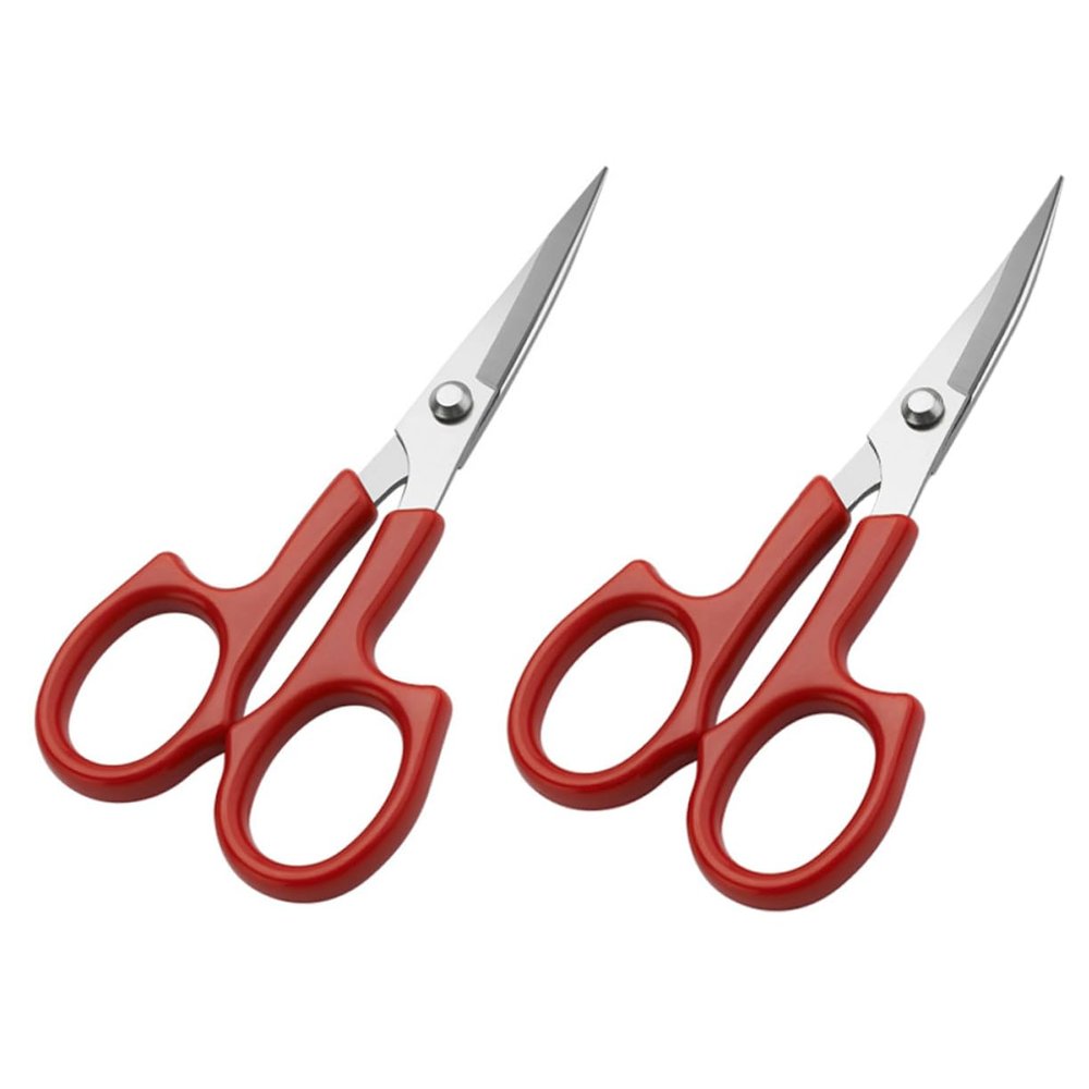 BAZEITFLOW 2pcs Stylish and Makeup Scissors for Eyebrow Beard Facial Hair Trimming Compact Design for