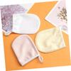 BAZEITFLOW 6pcs Super Soft Microfiber Makeup Removal Pads Face Cleaning Gloves Cleansing Towels for Deep Pore Cleaning Random Colors view 3